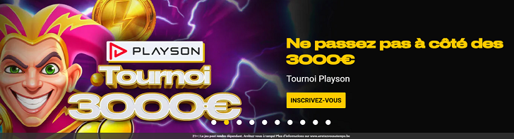 Rejoignez Bwin Casino et son tournoi Playson à 3.000€
