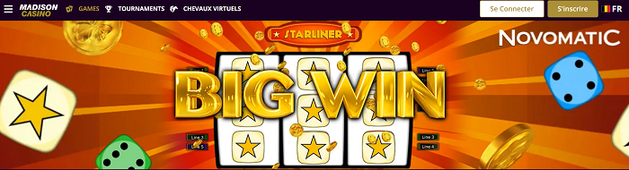 Big WIn sur Madison Casino